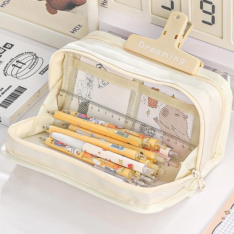 Pain Bag Pencil Case Large Capacity Student High Value Stationery Storage Box New Simple Pencil Case Storage Bag