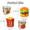 1pc Burger & Fries 360° Rotating Decompression Toy - Colorful Fast Food Shapes, Boosts Logical Thinking, Relax Puzzle for Youngsters & Adults