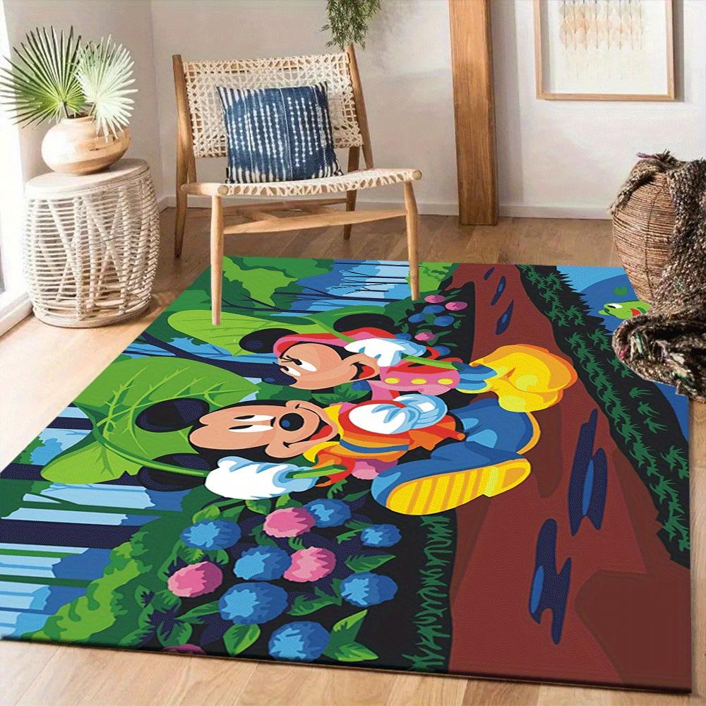 1pc Mickey-Mouse-and-Minnie-(28)_01 Carpet Area Rug, Bedroom, and Playroom - Durable, Stain-Resistant, and Easy To Clean, Living Room, Laund