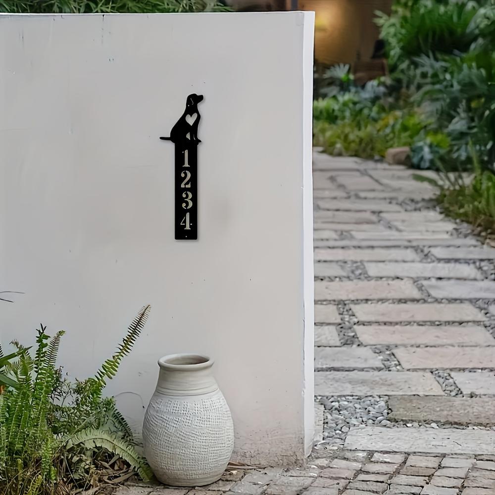 Custom Metal Address Sign House Number Plaque Garden Decor Outdoor Wall Art Rustproof Housewarming Gift
