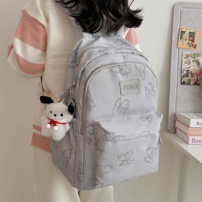 Student Schoolbag 2025 New Fashion Butterfly Graffiti Chinese College Student Backpack Fashion Leisure Travel Backpack