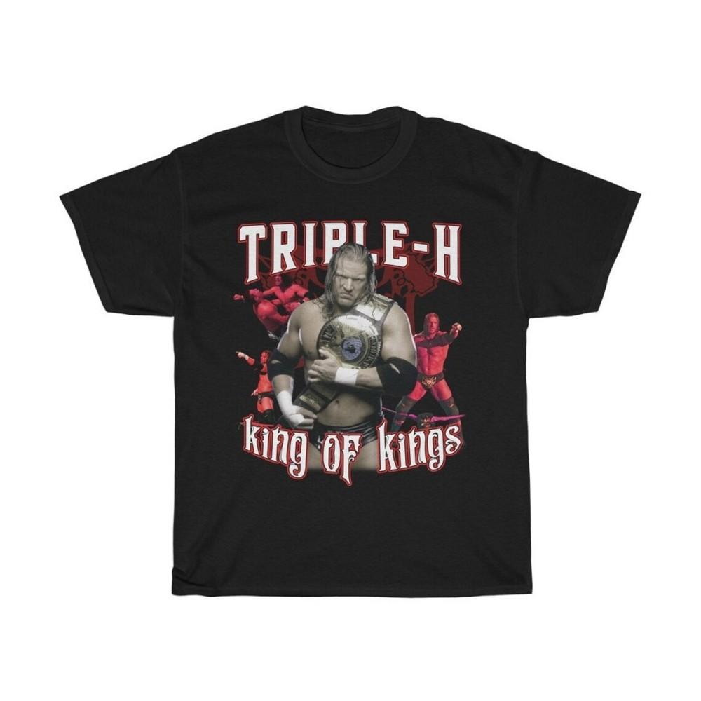 T-shirt Nera da Wrestler Triple H Maglietta in Cotone per Uomo Tutte le Taglie dalla S alla 4XL AR097 T-shirt Unisex