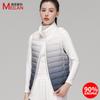 Pinghu Down Jacket Women's Light Down Jacket Stand-up Collar White Duck Down Winter Coat Gradual Change Color Vest Vest