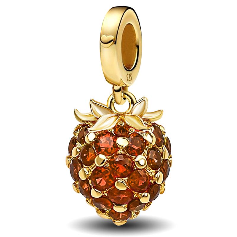 Copper Orange Watermelon Fruit Series Charms Beads Fit Diy Bracelet Necklace Making Gift Of High Quality Jewelry