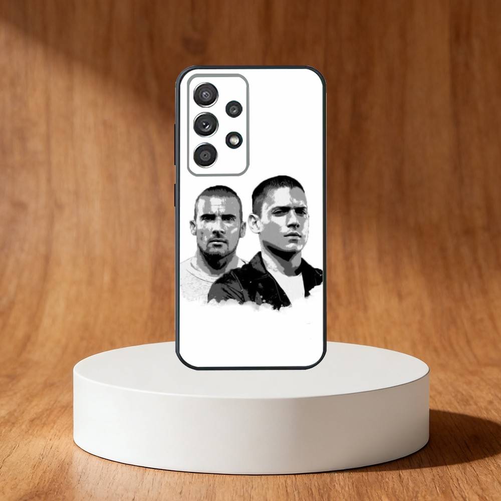 Movie P-Prison B-Break Phone Case For Samsung S25,S24,S21,S22,S23,S30,Ultra,S20,Plus,Fe,Note,10,9,5G Black Cover