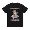 Tummy Troubles Survivor Funny Cat Meme T-shirt Men Women Clothes Fashion Short Sleeve T-shirts Cotton Casual Oversized T Shirts