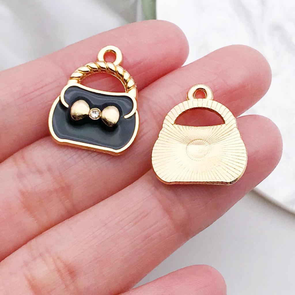Women's Dripping Oil Alloy Accessories: Lipstick, Bag, Hat, High Heels, DIY Pendants, Small Ornaments