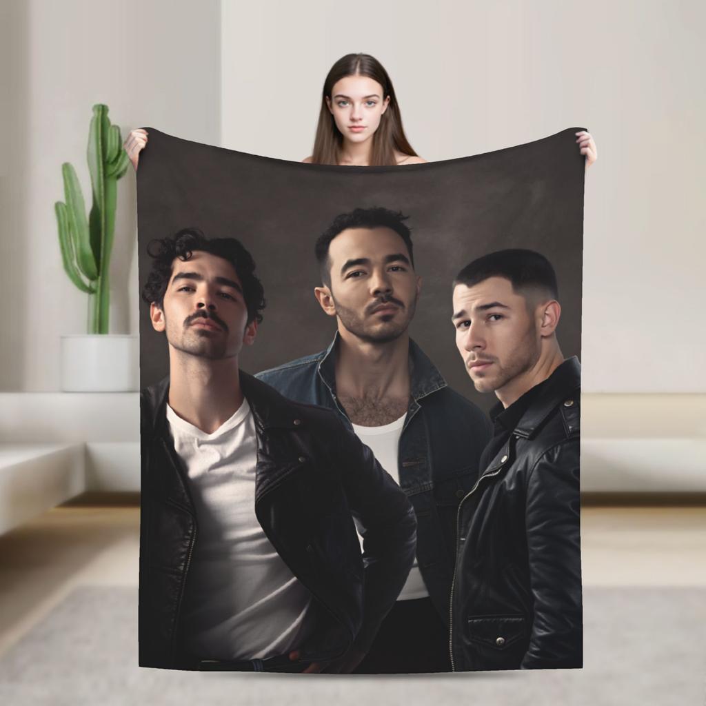 Kevin Jonas  Blankets Quality Warm J-Jonas Brothers  Bedding Throws Winter Kids Bedroom Fluffy Bedspread