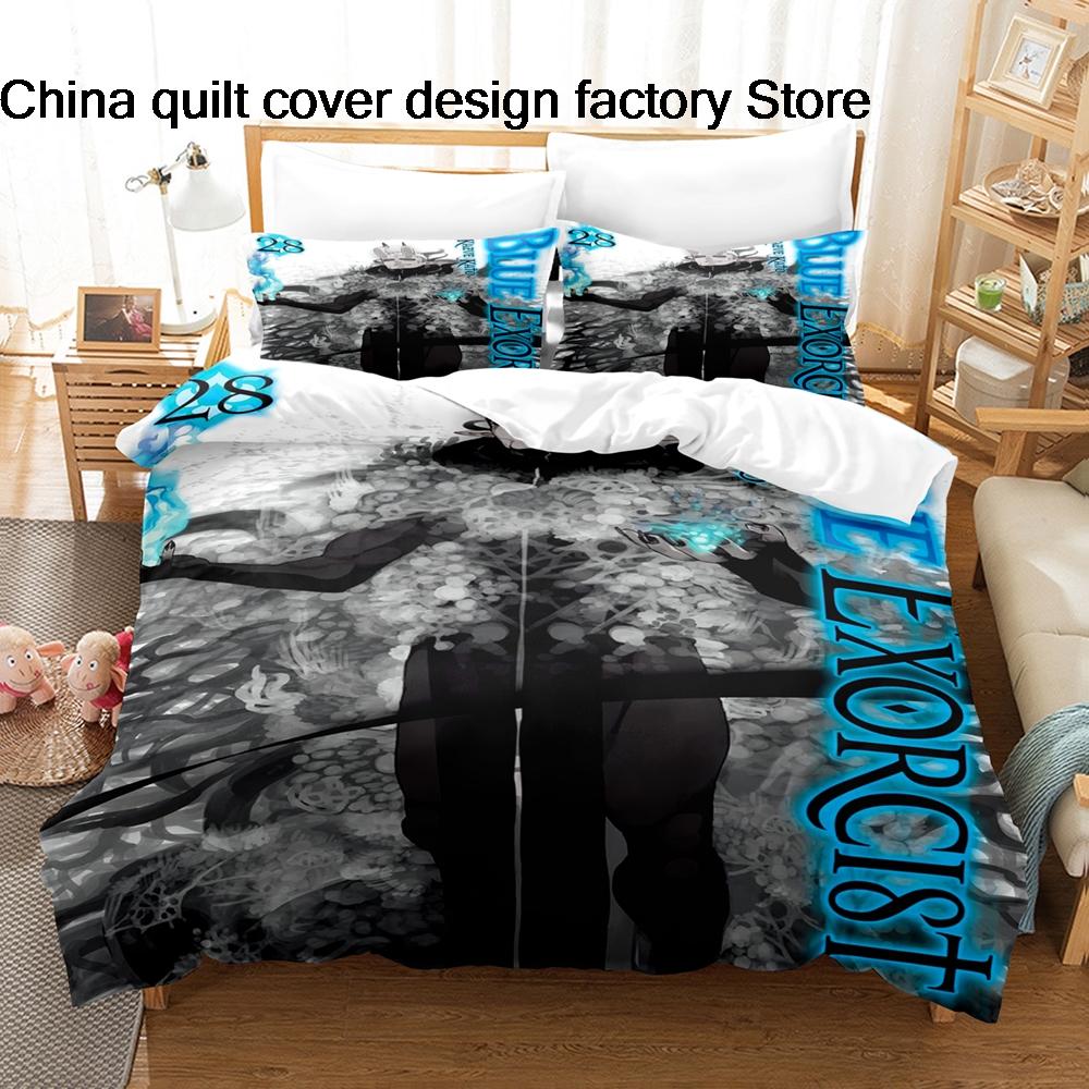 Bed linen 3D Print Anime Bedding Set 3Pcs Shonen Manga Duvet Cover Set with Pillowcases for Teens Fans Bedroom Decor bedding