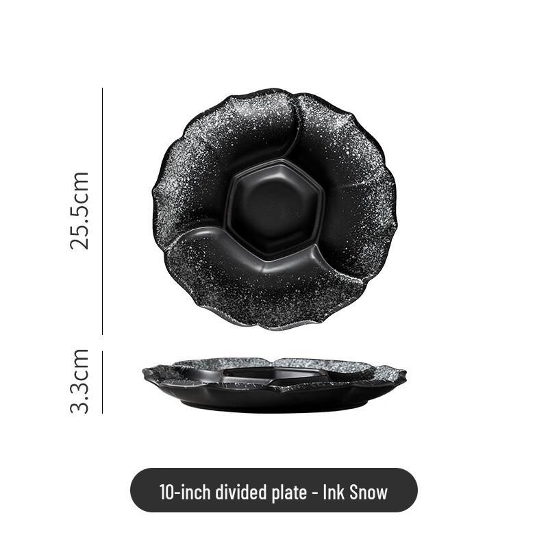 Deou Sternenmuster Japanische Keramik Vierfache Servierplatte