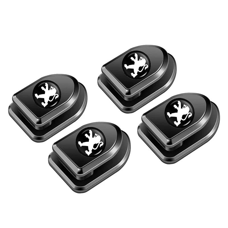 

2026 Hot Car Sticker 4pcs Car Paste Hook Self Adhesive Invisible USB Storage Holder For Peugeot 2008 3008 307 308 206 207 208 40