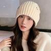 New Style Woolen Hat for Women In Autumn and Winter Warm Ear Protection Hat  Fashionable and Versatile  Face Showing Small Knitted Hat  Cold Eye Hat