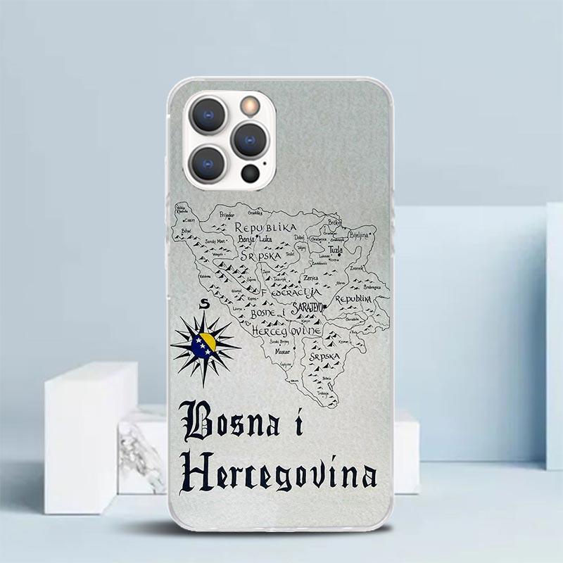 Bosnia And Herzegovina Flag Phone Case For IPhone 16 17 Air 16E 15 14 Plus 13 Mini 12 11 Pro Max 7 8 + SE 2020 Soft TPU Back Cov
