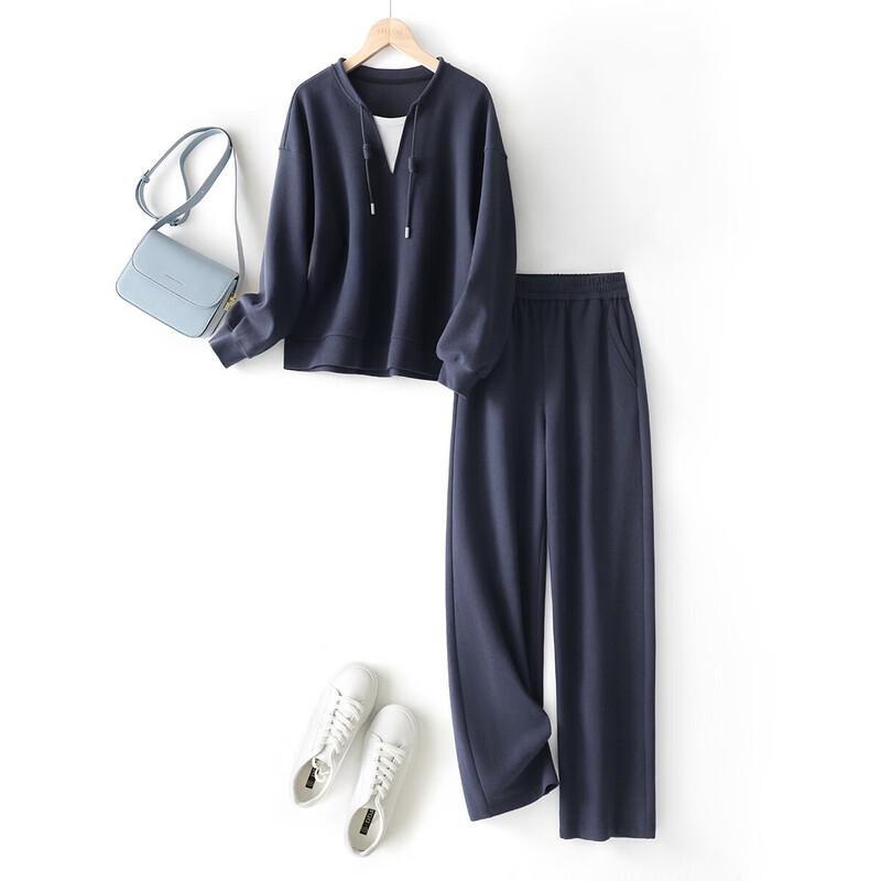 IHIMI Women s Spring Color-block Casual Set L