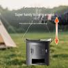 Portable Outdoor Firewood Stove for Camp Cooking and Tea Brewing