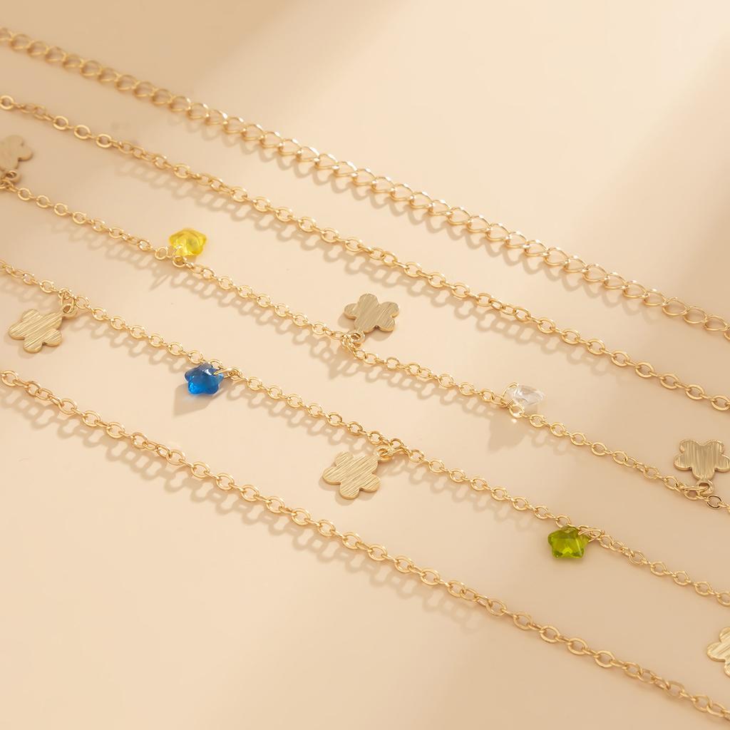 Chaîne de Taille à Franges Étoile Croisée Femme, Chaîne de Corps Simple Géométrique Couleur Strass