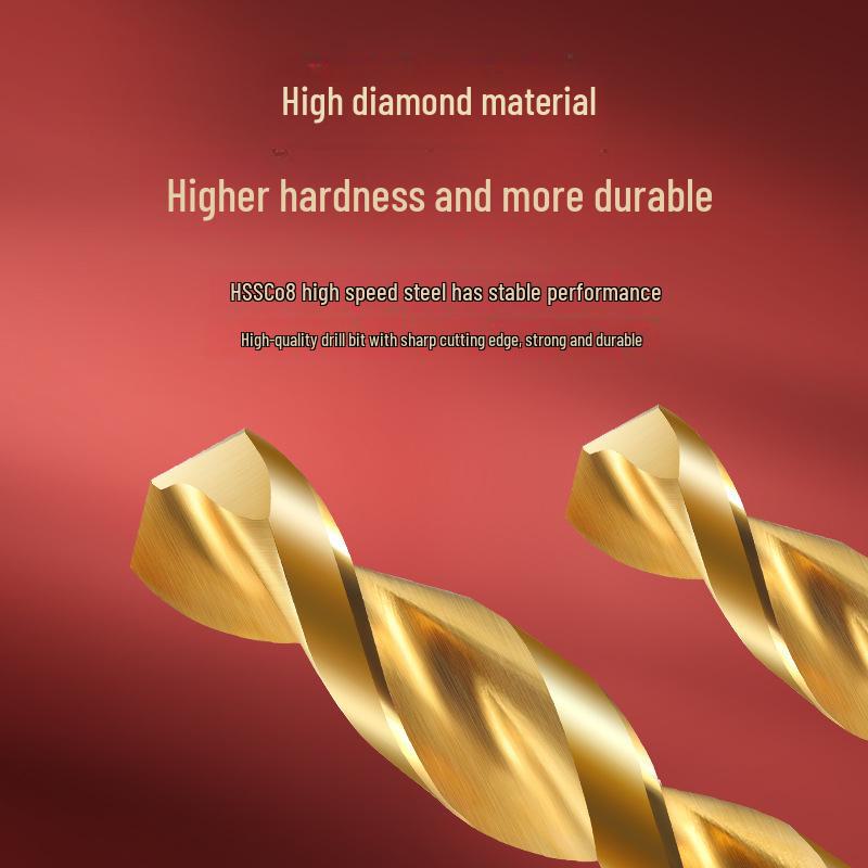 Tiangong M42 Titanium-Plated 8% Cobalt Twist Drill Bit for 304 Stainless Steel