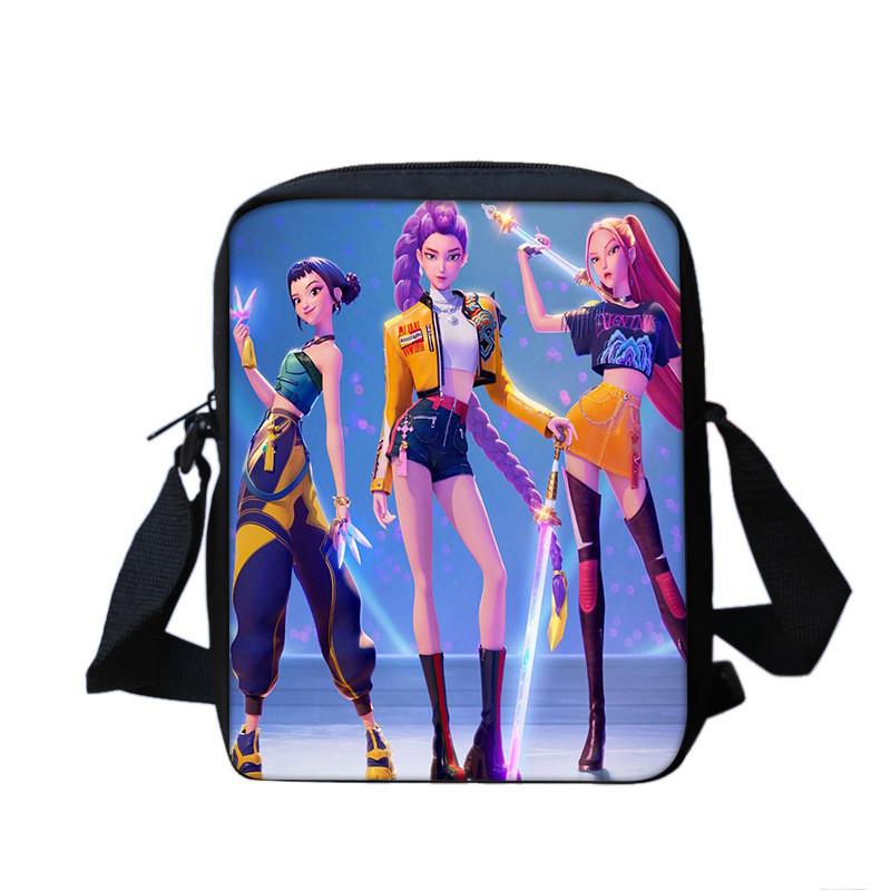 Kpop Demon Hunters Crossbody Tas Met Geprint Ontwerp Voor Middelbare Scholieren