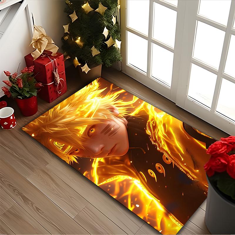 1 pièce de tapis de chaise imprimé Naruto pour utilisation à la maison, au bureau, tapis pour salon, cuisine, salle de jeux