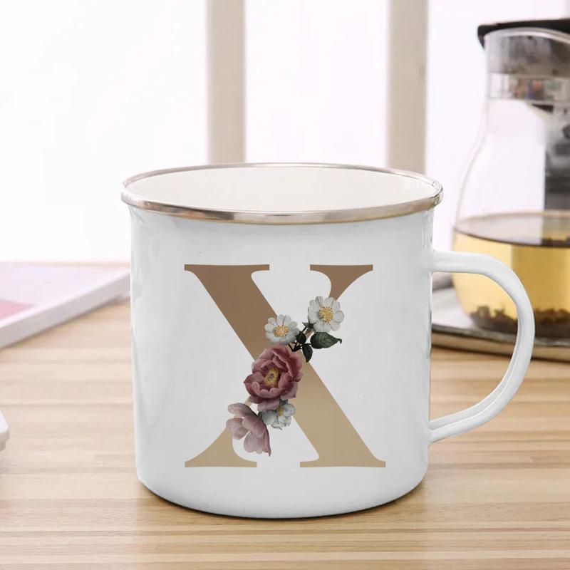 26 A To Z Initials Glod Letter Mugs Print Enamel Mug Coffee Cup Drinkware Personalized Gift Unusual Tea Cup Cupshe Custom Cups