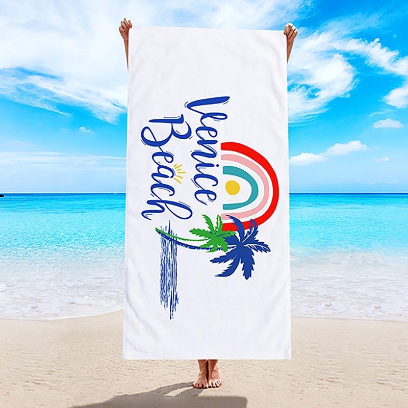 

Take Me To The Ocean Starfish Beach Towel Polyester Quick Dry Sand Free Large Bath Towels for Summer Pool Swim Travel Blanket W30*H60(CM)