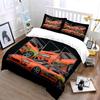 Orange Modified Sports Car Pattern Duvet Cover Pillowcase Bedding Set Kids Boy Girl Bedroom Decoration Single Double Queen Size