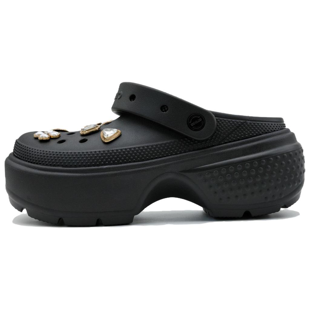Crocs Stomp Brilliant Pearl EVA Simple Fashion Trend Casual Hole Shoes Unisex Black