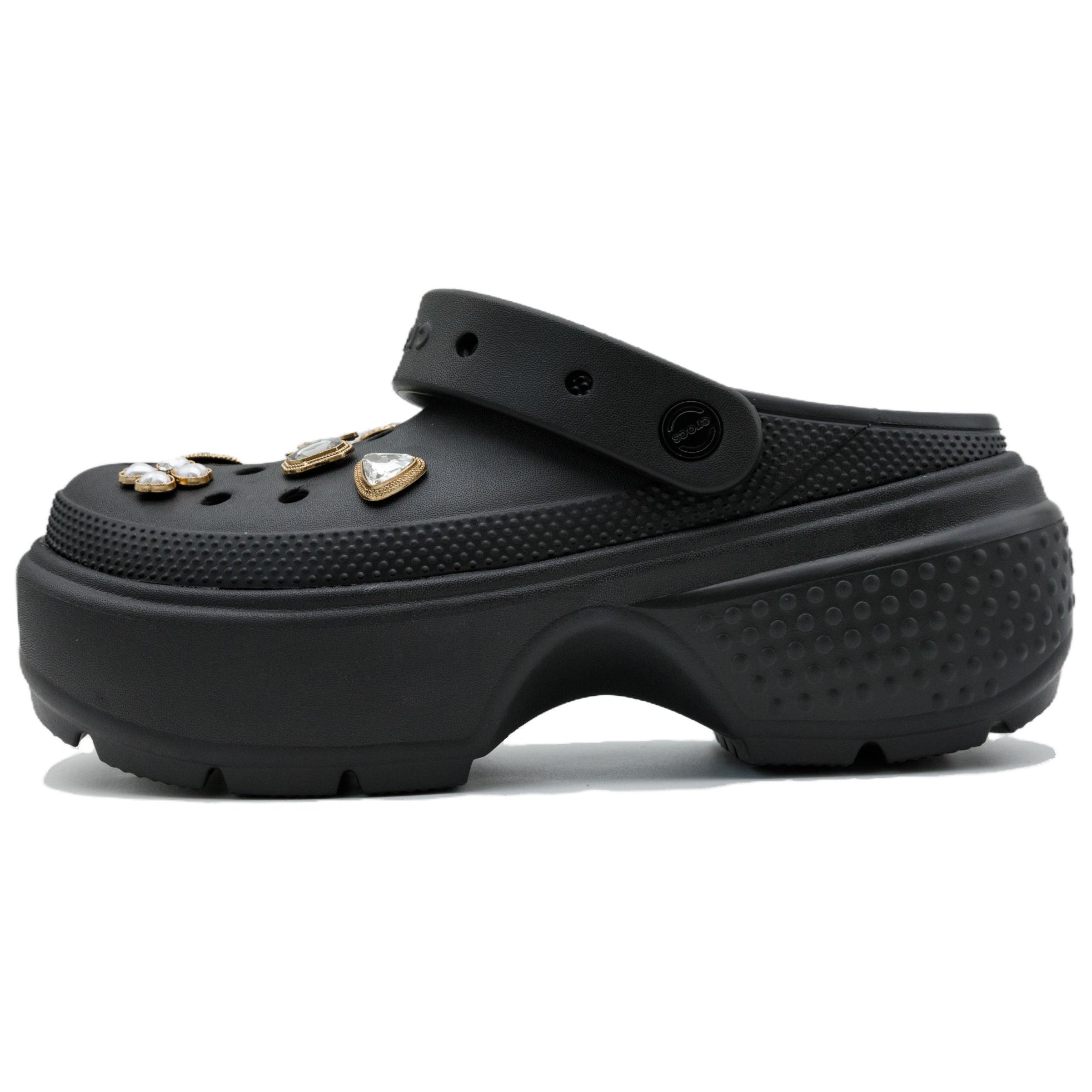 

Crocs Stomp Brilliant Pearl EVA Простые Модные Тренд Повседневные Дырочные Туфли Унисекс Черный 46-47 чёрный