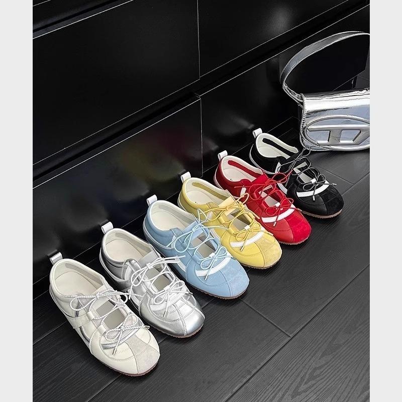 [Fanfna] Retro shallow ballet style moral training shoes women's Korean version casual straps hollow Mary Jane shoes women's shoes