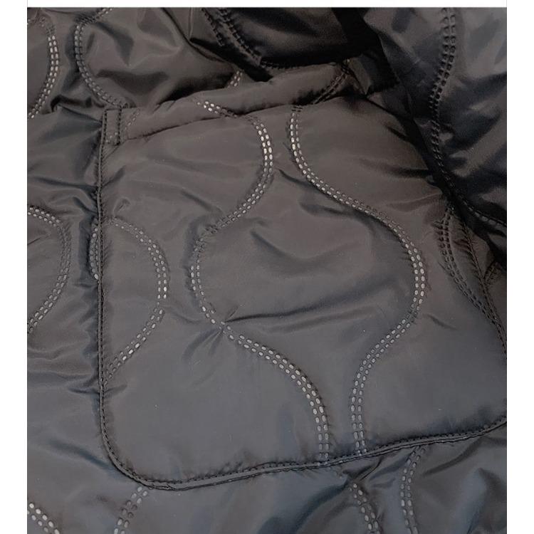 Cute Bear Embroidery and Stylish Contrasting Collar On Women's Cotton Jacket, Keeping You Warm and Trendy In Winter