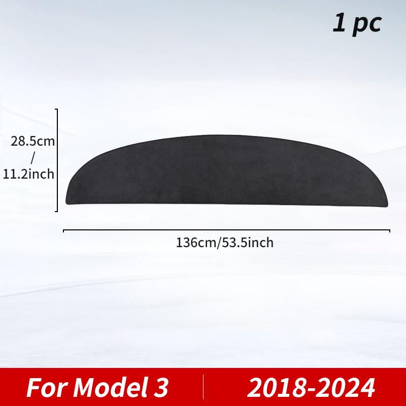 Anti-UV Dashboard Cover For Tesla Model 3 Y S Highland 2024 2025 2022 Center Console Accessories Dash Mat Protector Pad Sunshade