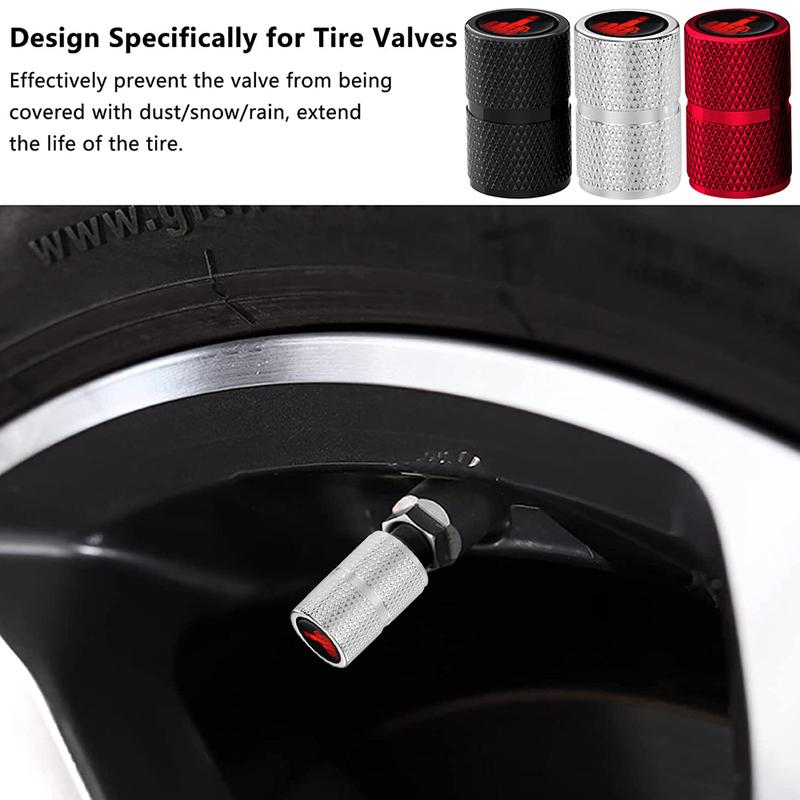 4Pcs Aluminum Tire Valve Caps with Middle Finger Shape Stem Covers for Cars, Trucks, Bikes, Motorcycles, Bicycles, Accessories