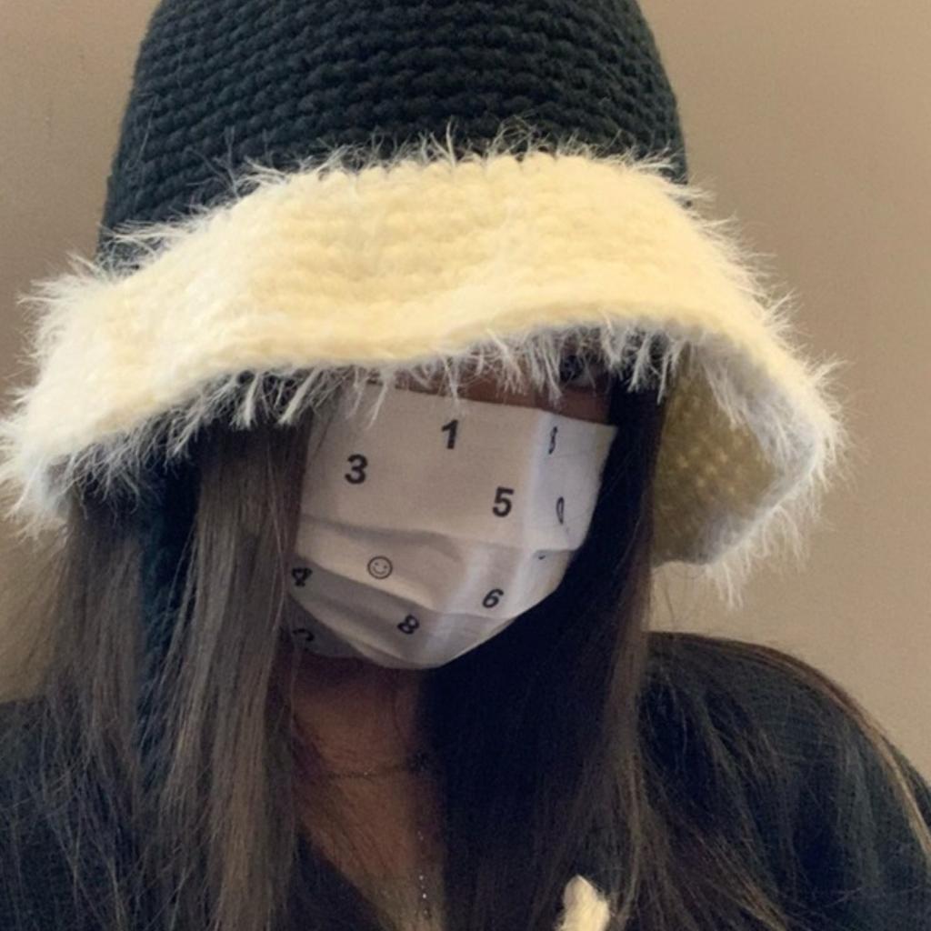 Handmade Thick Wool Hat for Women In Autumn and Winter Face Showing Little Fisherman Hat Ear Protection and Warm Knitted Pot Hat for Students