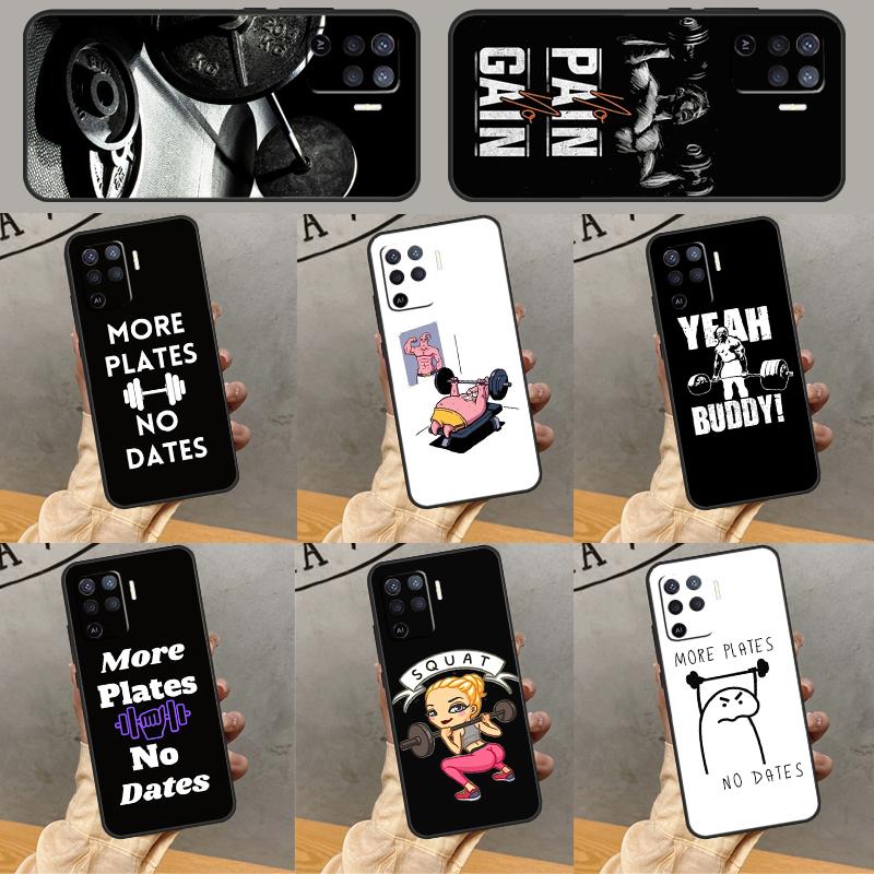 Workout Motivation Fitness Gym Phone Case For Oppo A79 A18 A38 A58 A78 A98 A17 A40 A60 A80 A16 A76 A96 A15 A74 A94 A54 A77