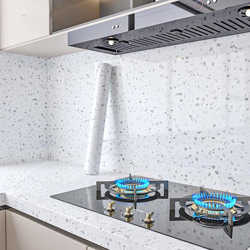 Marmor Selbstklebende Tapete Aluminiumfolie Wandaufkleber Wasserdichte Kontaktpapier Für Küche Dekorfolie Heimdeko