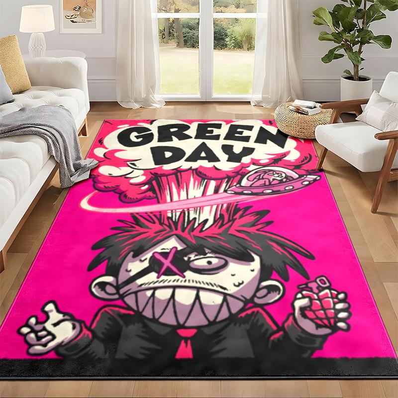 Green day Carpet Door Mat for Living Room or Bedroom Protective Mat Under Chair Office Decoration Christmas Gift Birthday Present