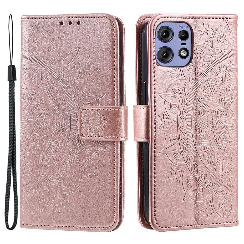 Für Motorola Edge 50 Pro 5G Hülle Geprägtes Totem PU Leder Handyhülle