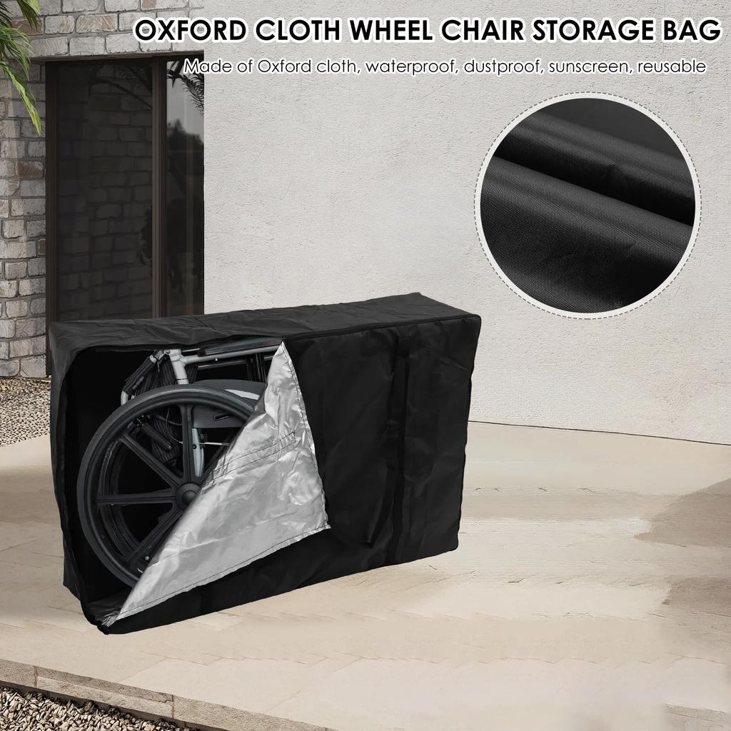 Torba podróżna na rollator Składana torba do przechowywania wózka inwalidzkiego Wodoodporna składana torba na wózek inwalidzki Odporna na zużycie torba na krzesło transportowe Torba na balkonik