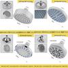 Zhunming 5-Setting ABS Water-Saving Shower Head