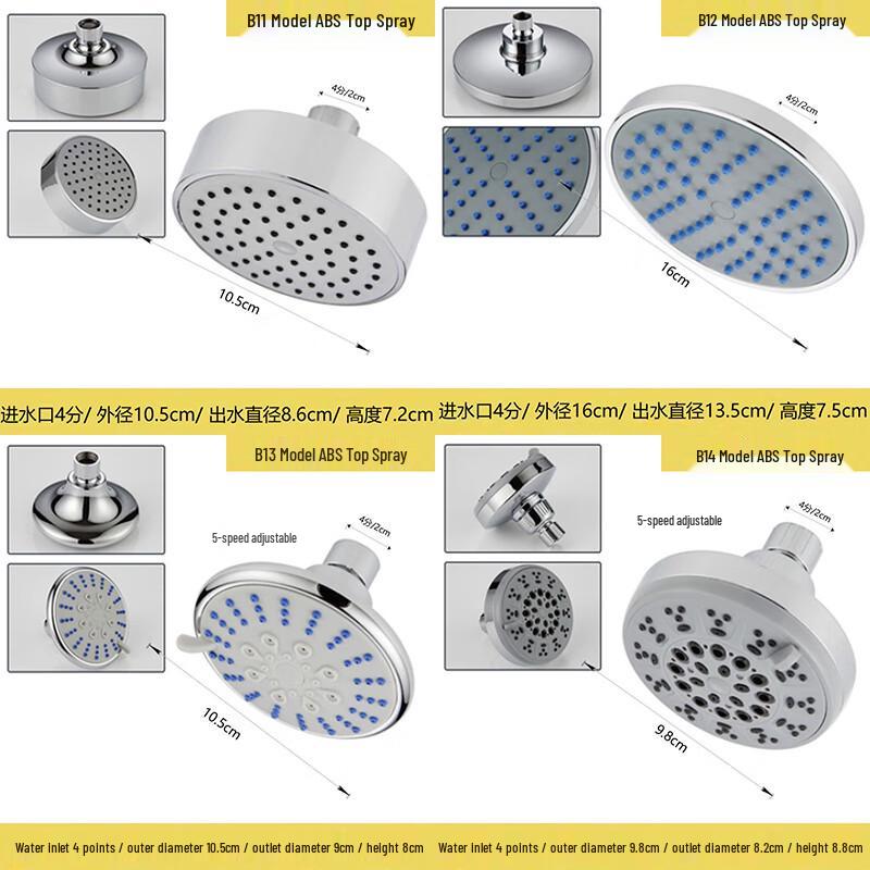 Zhunming 5-Setting ABS Water-Saving Shower Head
