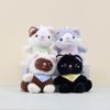 Adorable Cat Plush Keychain With Cute Scarf Design Perfect For Bags And Dolls