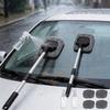 Car Windshield Cleaning Tool With Telescopic Handle And Microfiber For Spotless Glass
