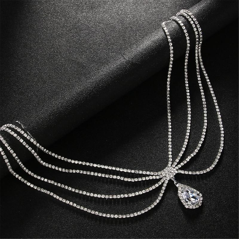 Chain Belt For Women Waist Chain Belt Water Drop Chain Belly Chain For Dress Western Rhinestones Belt Waist Chain