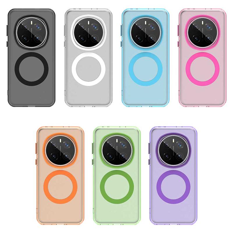 Coque pour Honor Magic 7 Pro, coque annulaire magnétique mate avec chargement sans fil