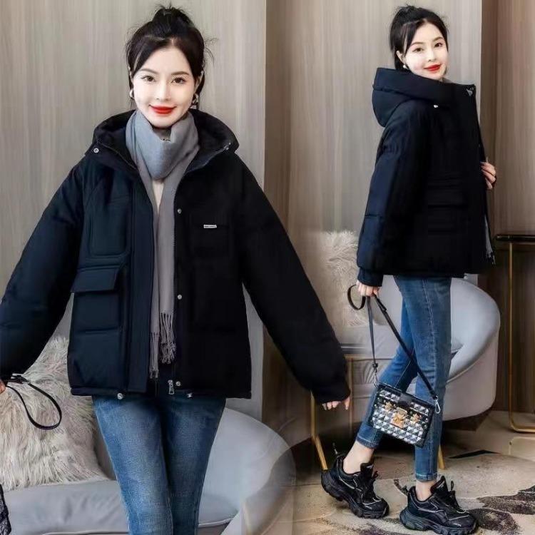 New Winter Women Loose Hooded Jacket Popular Down Cotton Padded Foreign Style