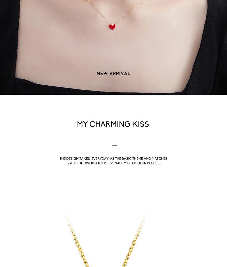 Colar de Prata de Lei 925 com Pingente de Coração Banhado a Ouro 14K - Joia de Verão Feminina de Alta Qualidade, Não Desbota