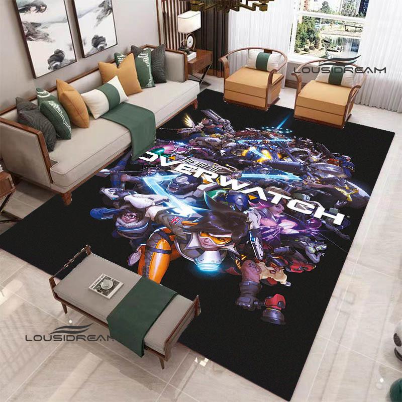 2026 Game Overwatch Printed Carpet Game Room Bedroom Non -slip Carpet Photography Prop Kawaii Rug Area Rug Birthday Gift