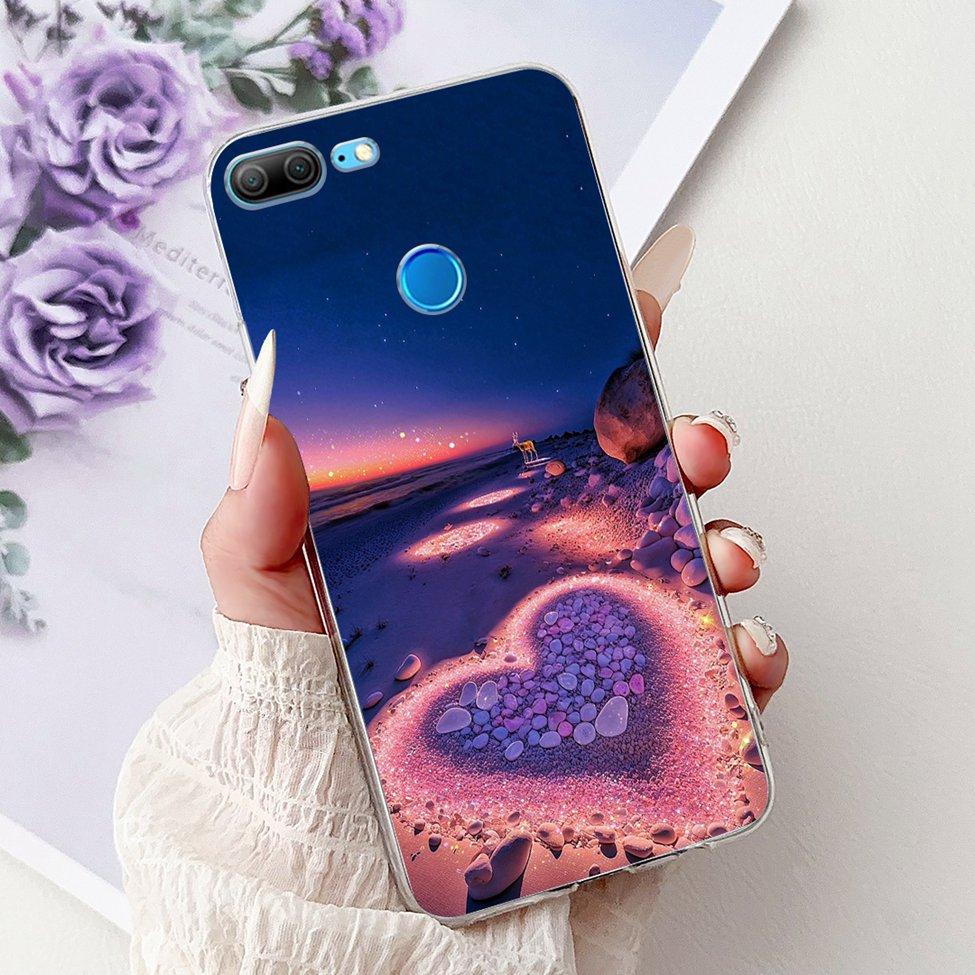 Clear For Honor 9 Lite Case Cute Cat Luxury Fashion Flowers Cool Boys Soft Bumper Cover For Honor 9Lite LLD-L21 Phone Case 5.65"