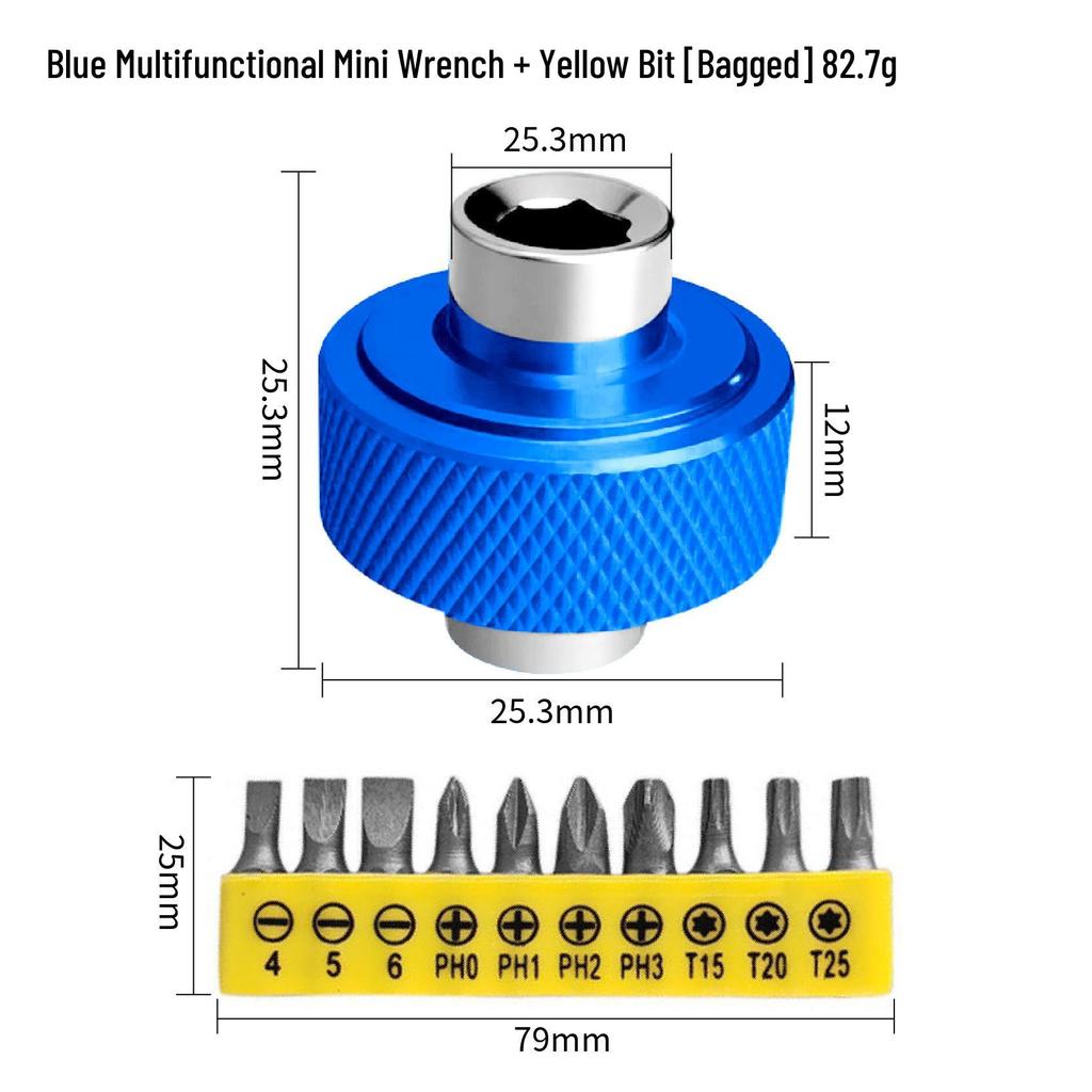 Palm Thunder 3-Piece Mini Ratchet Finger Wrench Set (1/2", 3/8", 1/4")