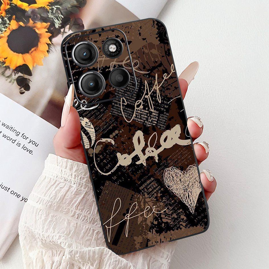 Silicone Case For Motorola Moto G15 G75 2024 Cover Cute Panda Lion Shockproof TPU Phone Cases For MotoG15 MotoG75 G 75 G 15 Etui